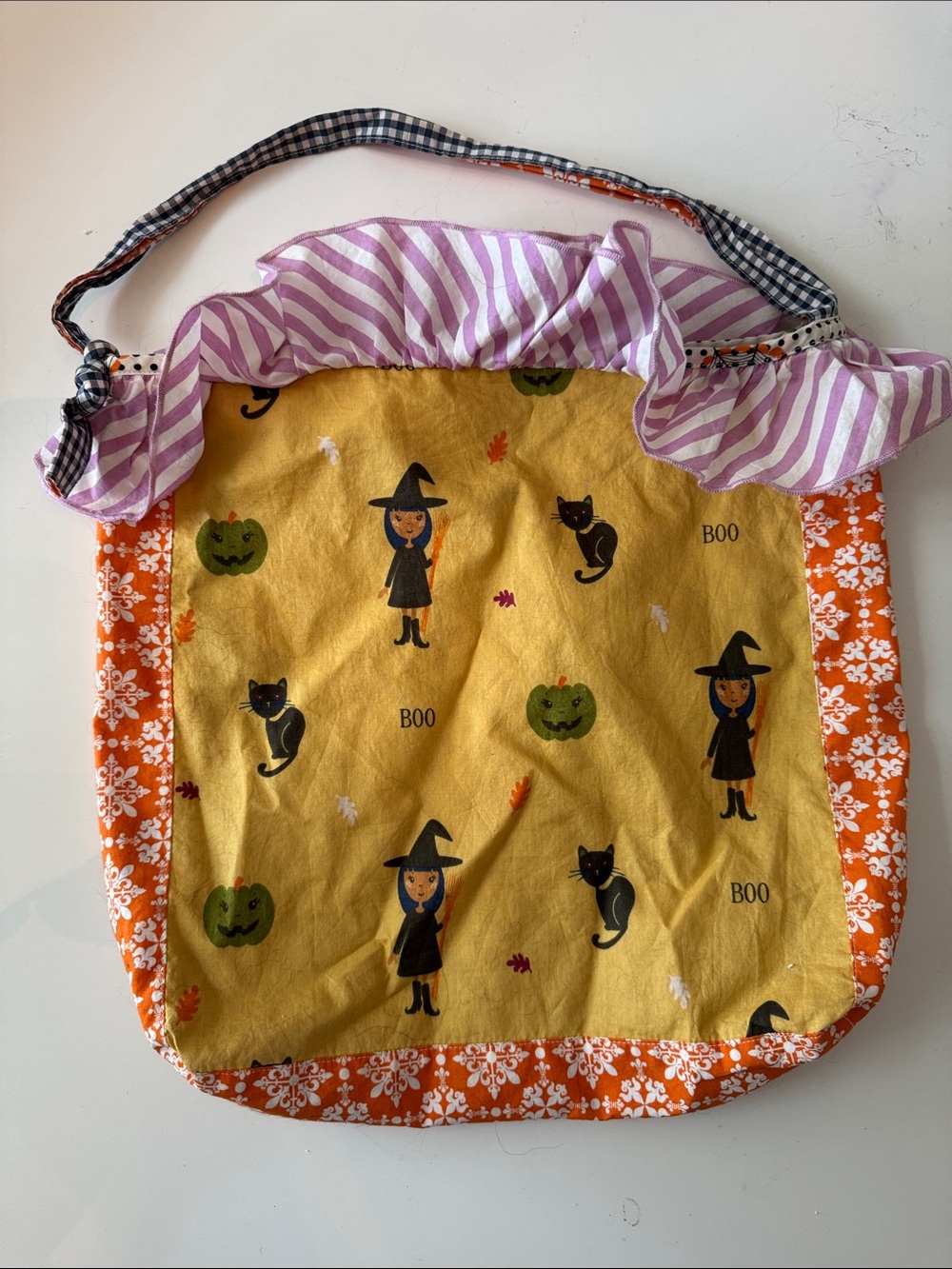 Matilda Jane Orange, Purple & Black Halloween Ruffle Tote - Picture 2 of 5